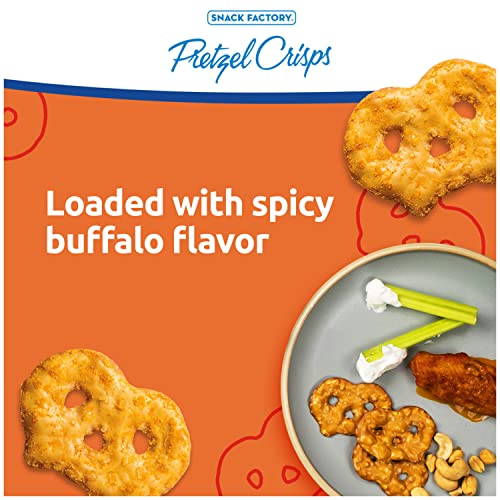 Image of Snack Factory Buffalo Wing Pretzel Crisps, Non-GMO, 7.2 OZ Resealable Bag