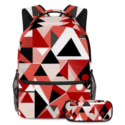 Sac à dos design abstrait multicolore et sa trousse de haute qualité