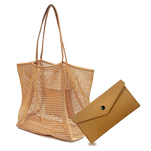 1 Artikel Strandtasche aus Mesh mit 1 Artikel Münzfach aus Filz, faltbare Netz-Umhängetasche mit großer Kapazität, Sommer-Strandtasche, perfekt für Strandparty, Reisen, Picknick, Einkaufen 1 Artikel Strandtasche aus Mesh mit 1 Artikel Münzfach aus Filz, faltbare Netz-Umhängetasche mit großer Kapazität, Sommer-Strandtasche, perfekt für Strandparty, Reisen, Picknick, Einkaufen