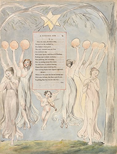 William Blake Progress of Poesy grand tableau marron salon bureau