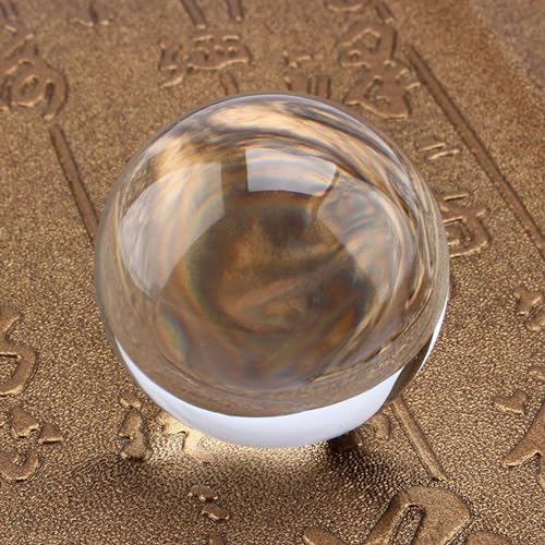 Pwshymi Crystal Ball with Stand,Fengshui Glass Ball for Photography & Meditation, Clear - Image 3