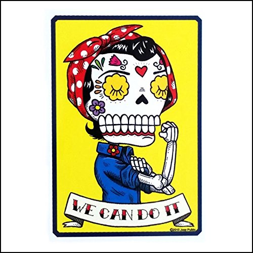 Mis Nopales Rosie The Riveter - Weather Proof Die Cut Vinyl Day of The Dead Sticker