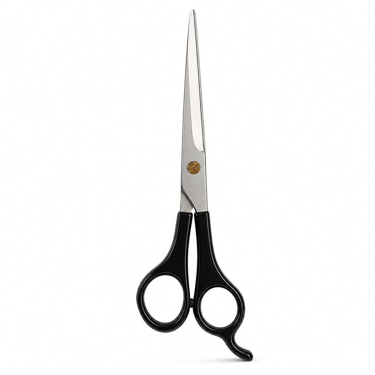 Hair Cutting Scissors with Stainless Steel Blade, Black Handle | Sharp Pointed Tip, Plastic Grip Handle, Salon Use, Adjustable Screw, Lightweight Design-image-28