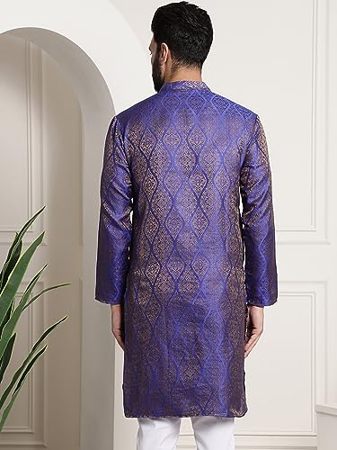Image of SOJANYA (Since 1958 Men's Silk Blend Designer Long Kurta