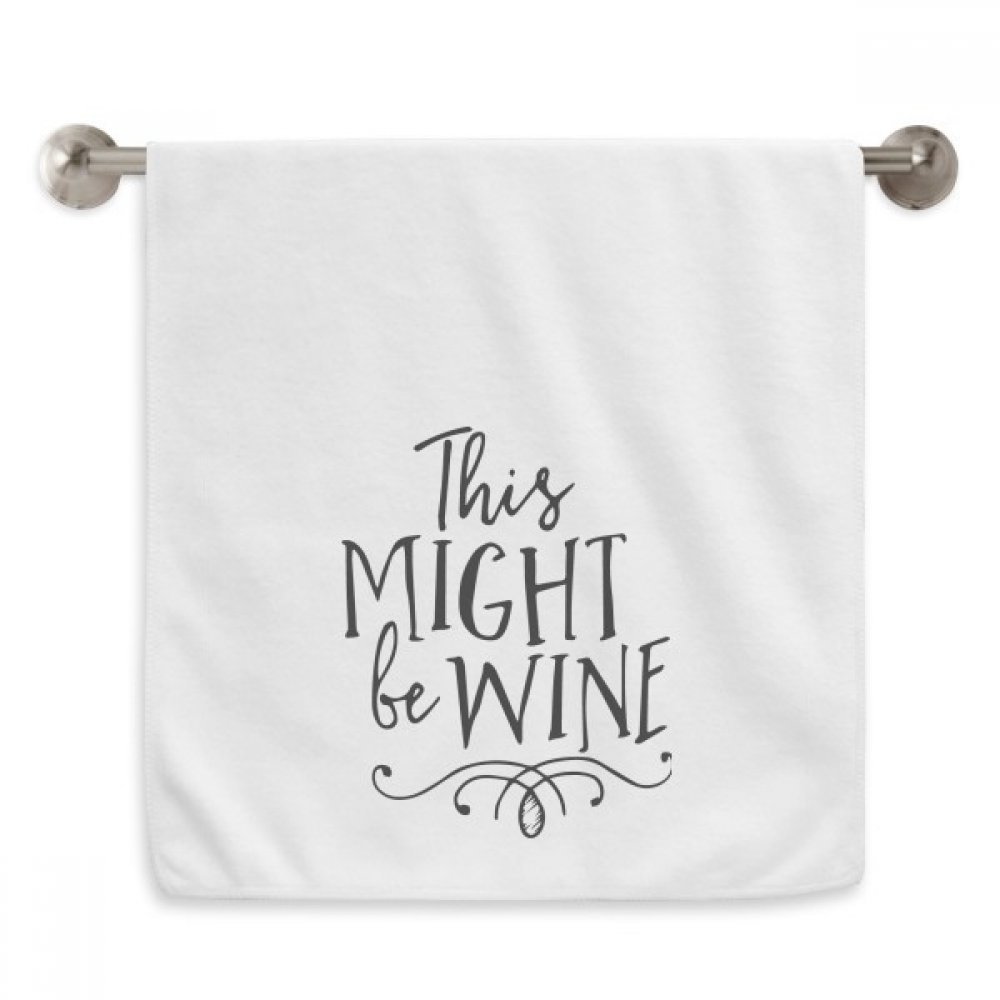 Serviettes moelleuses Cela Pourrait être vin avec design diadème blanc 13x29 pouces