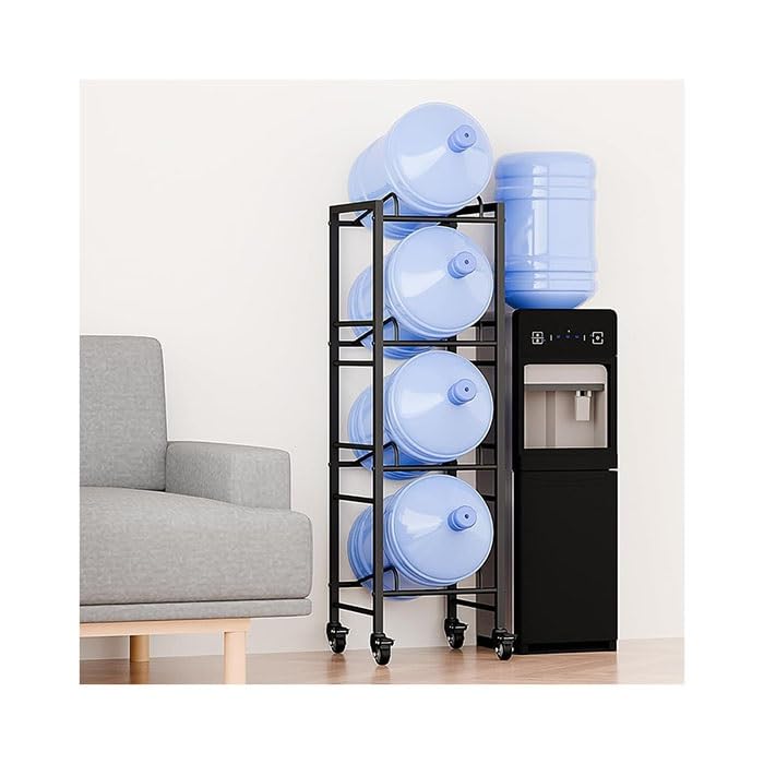 Porte-bouteilles d'eau empilable en métal robuste pour stockage de bonbonnes de 5 gallons