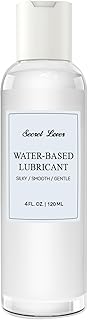 Secret Lover Water-Based Personal Lubricant, Portable Silky Smooth Long-Lasting Lube for Women, Men, and Couples, Natural Ingredients Non-Staining, 4 Fl Oz