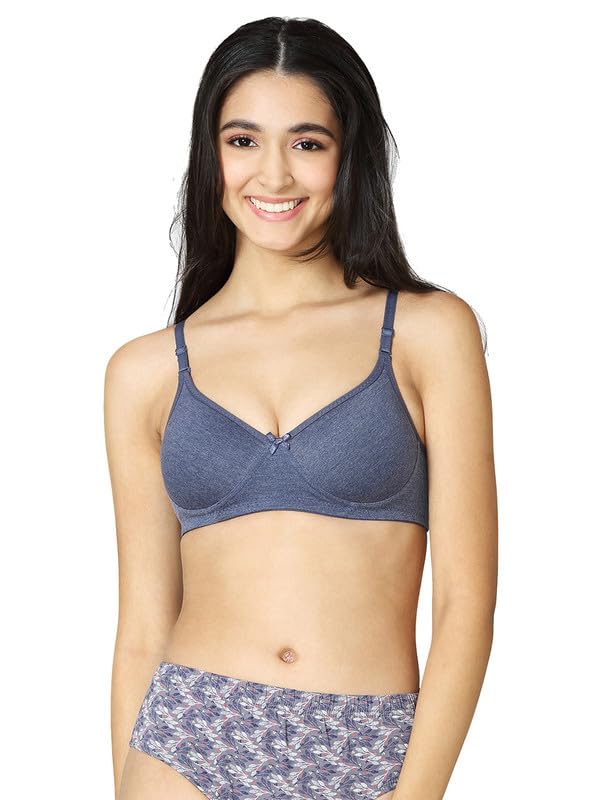 Image of VSTAR Jade Women's Soft Foam Padded Wire-Free Seamless Medium Coverage Bra | Convertible & Adjustable Straps | Polycotton Comfort | Breathable & Soft | Pack of 1