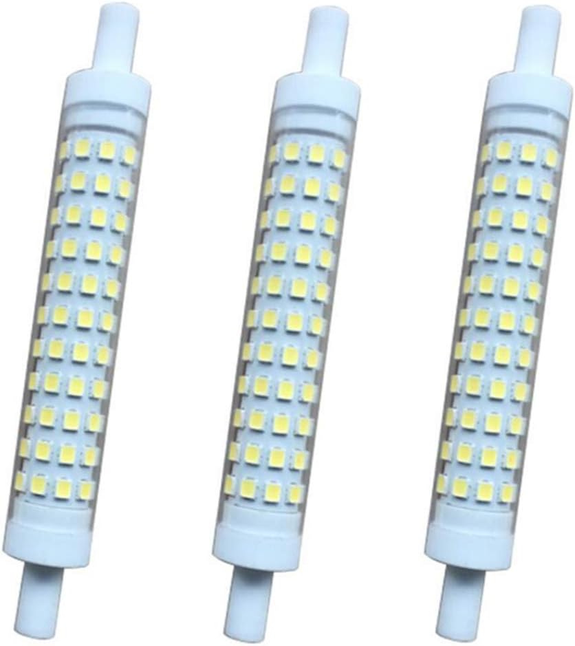 R7S LED 10W 118MM(Equivalent to 100W Halogen Bulbs Replacement) T3 Double Ended J118 R7S Base 118MM Dimmable LED Bulbs for Floodlight Landscape Lights,Cool White 6000K,108 Pcs 2835 SMD,3 Pack