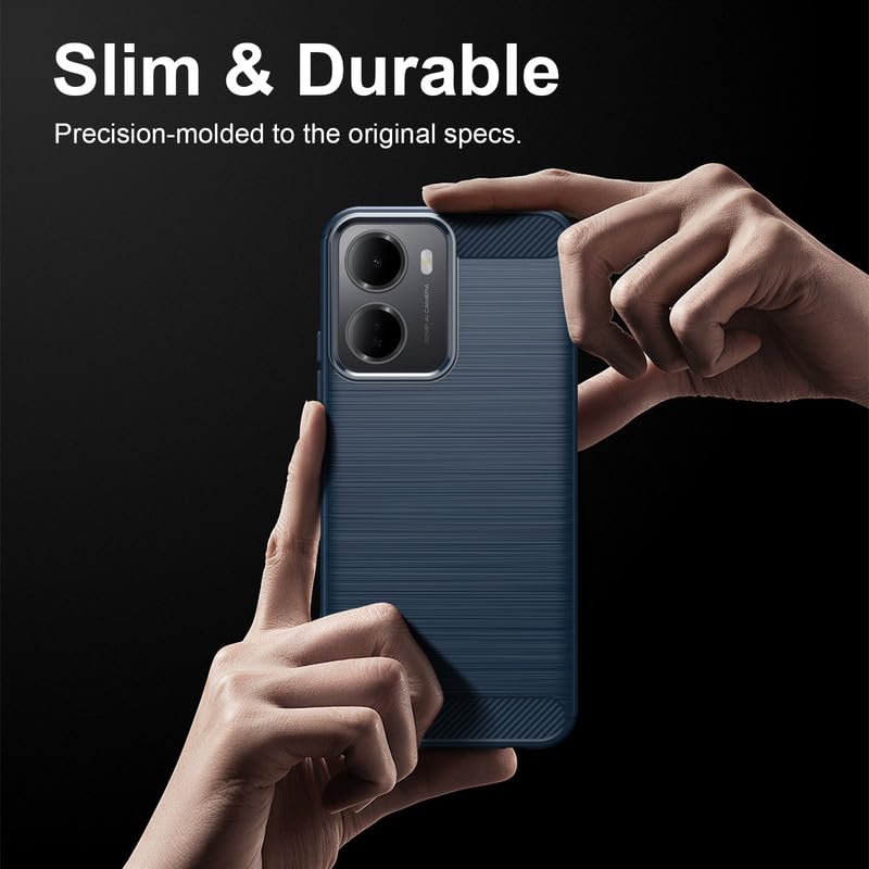 Image of Basic Case for Mi Redmi 15A 5G (Carbon Fibre Blue)