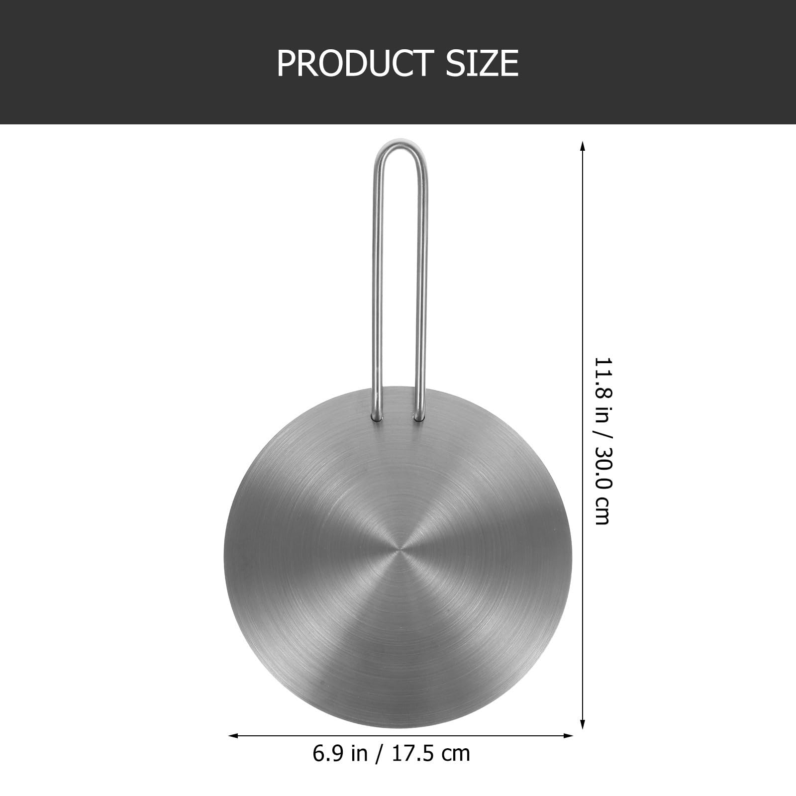 Placa Difusora de Calor de Metal con Mango Desmontable para Estufa Eléctrica y Gas Adaptador de Inducción de Acero Inoxidable para Distribución Uniforme de Calor Cocina