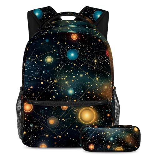 Cartables pour enfants et adolescents Starry Sky : sac à dos fille et garçon avec trousse