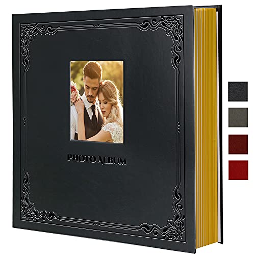 Zoview Art Photo Album Can Hold 3X5 4X6 5X7 6X8 8X10 Photos, Self Adhesive Magnetic Diy Scrapbook Albums (Black, Large) #TOP1