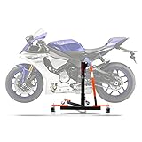 La solución perfecta para cualquier trabajo en la moto - mantenimiento, cuidado, cambio de neumáticos, reparaciones. Fácil de mover, ruedas dobles estables (incluídas) para maniobrar con facilidad en el garaje, en el sótano o en la pista