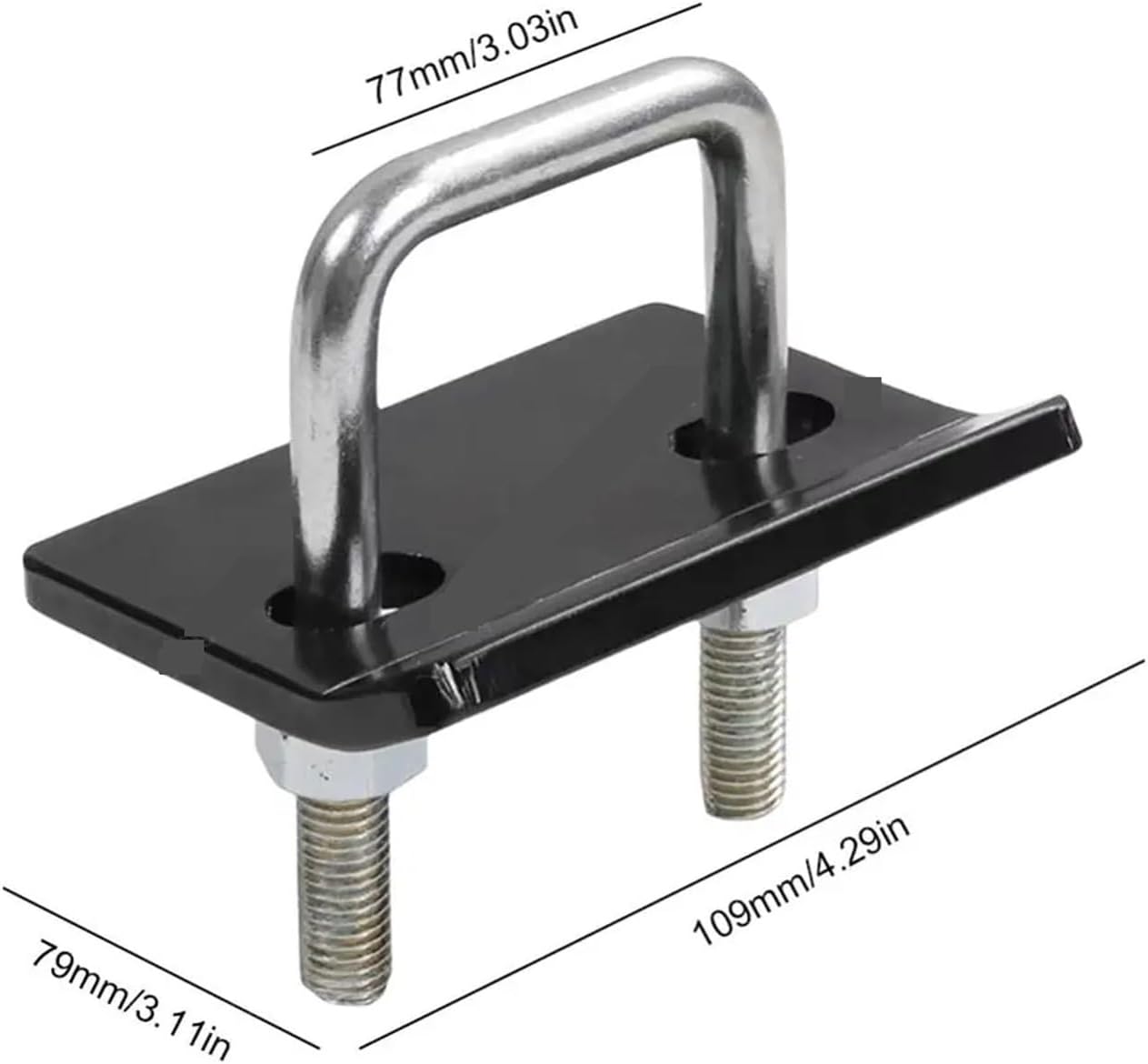 Trailer Hitches, Heavy Duty Hitch Tightener for 2 Inch Tow Trailer Hitches U-Bolt Anti-Rattle Stabilizer Lock Down Tow Clamp Trailer Couplings