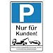 Produktbild WANDKINGS Hinweisschild - Parkplatz Nur für Kunden! - stabile Aluminium Verbundplatte - Wähle eine Größe - 30x20 cm