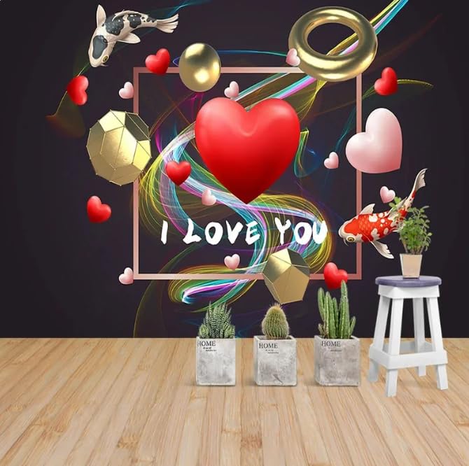 Mur terne ? Sublimez-le avec le papier peint décor à la maison photo murale amour romantique