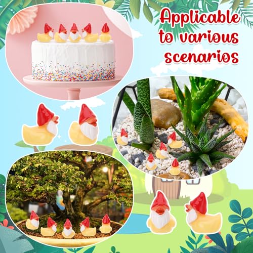 Image of 50 Pcs Gnomes Ducks Toy Figures, Mini Gnome Resin Ducks Bulk, Tiny Gnomes Figurine Dress up Duck Toy for Party Favors (Dwarf Duck)