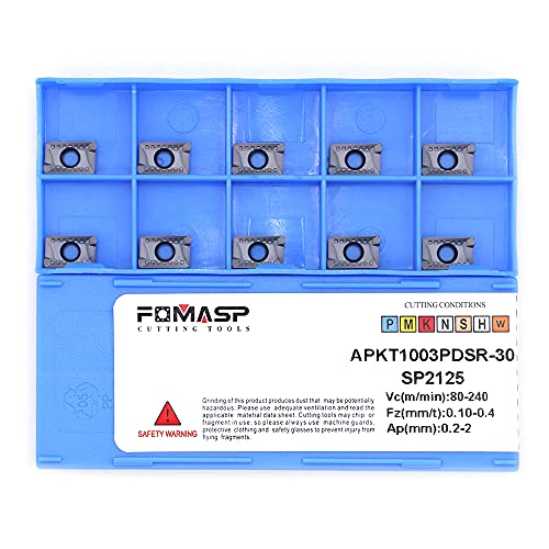 Inserts APKT1003PDSR en carbure lot de 10 plaquettes pour fraisage CNC
