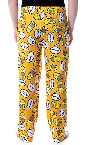 The Simpsons Men's Homer Simpson Bubble Thoughts Adult Loungewear Sleep Pajama Pants2