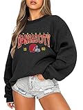 UNIQUEONE Game Day Sweatshirt Football Sweatshirts Mom Touchdown Shirt Women Football Sweater Casual Crewneck Pullover