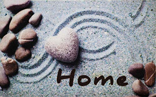 ID Mate Boston Canto corazón Boston, Fibra sintética, Gris, 50 x 80 x 0, 5 cm, Color Azul