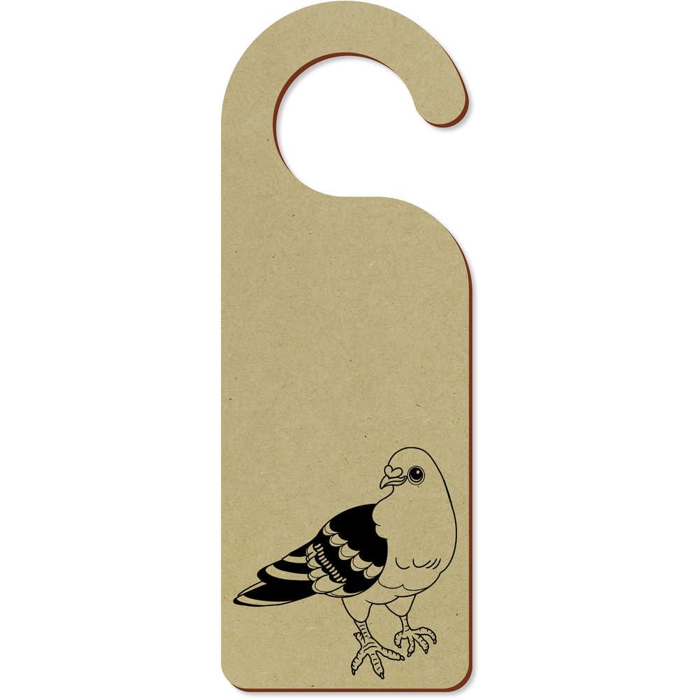 'Cute Pigeon' 200mm x 72mm Door Hanger/Sign (DH00044685)