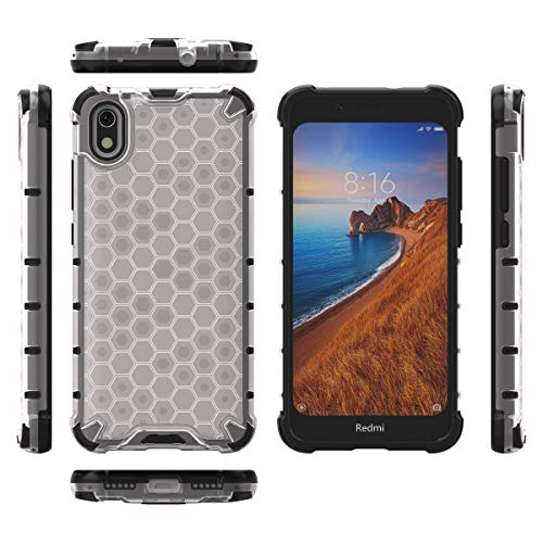 Image of Glasgow Back Case Cover for Mi Redmi 7A Shockproof Military Grade Back Cover - Transparent
