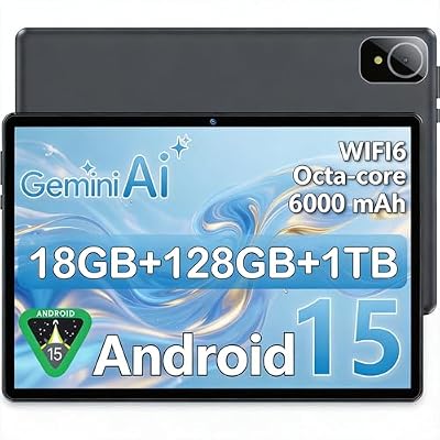 Tablet Android 15 de 10 Pulgadas Gris, 6GB RAM (hasta 18GB) 128GB, Octa-Core T30, Pantalla IPS 1280x800, Batería 6000mAh, WiFi Dual, GPS, Desbloqueo Facial, Bluetooth, USB-C, TF 1TB | Ya disponible en tu tienda friki favorita! En mundofriki.es! Tablet Android 15 de 10 Pulgadas Gris, 6GB RAM (hasta 18GB) 128GB, Octa-Core T30, Pantalla IPS 1280x800, Batería 6000mAh, WiFi Dual, GPS, Desbloqueo Facial, Bluetooth, USB-C, TF 1TB | Ya disponible en tu tienda friki favorita! En mundofriki.es!