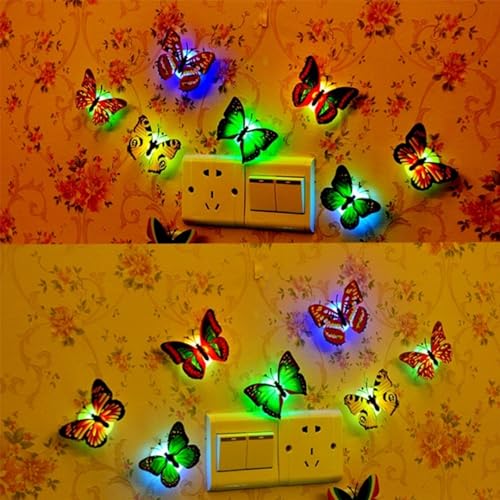 Image of The Butterfly 3D Night Lamp Comes with 3D Illusion Design Suitable for Drawing Room, Lobby.