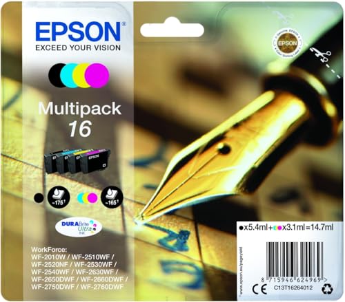Pack Epson 16 d'encre 8 unités pour réussir vos impressions de documents à la maison