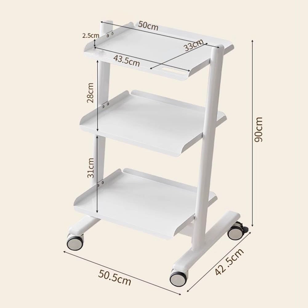 Carrello da salone con ruote bloccabili, multiuso, per tatuaggi, bellezza, strumenti facciali, soluzione di archiviazione mobile per professionisti