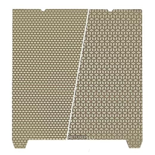 RETUXEP K1 Etched Build Plate Wall+Cube Pattern 0.5mm Flexible Removable Spring Steel Print Platform for Ender 3 S1/3 S1 Pro/3 Neo/3 V2 Neo/5 S1/3V3 SE/KE K1C(Without Magnetic Base)