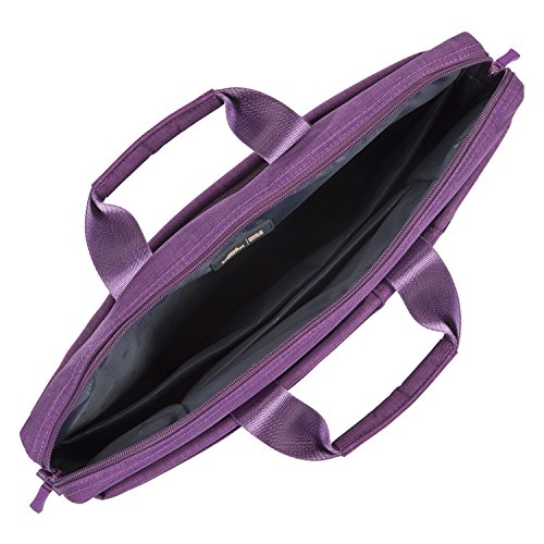 Sacoche ordinateur 15,6 Rivacase violette PC portable avec sangle - 4