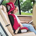 Diono Airi Lightweight High-Back Booster Seat, Foldable Travel Friendly, Slim 3-Across Fit, 40–100 lbs/43–57 in, Side-Impact Protection, Pink