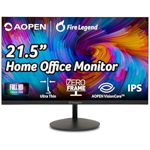 AOPEN 22SA2Q Ebi 21.5″ Full HD 1920 x 1080 Zero-Frame IPS Gaming Office Monitor | AMD FreeSync Technology | Ultra-Thin Stylish Design | Up to 100Hz | 1ms TVR | Low Blue Light | Tilt | HDMI & VGA Ports