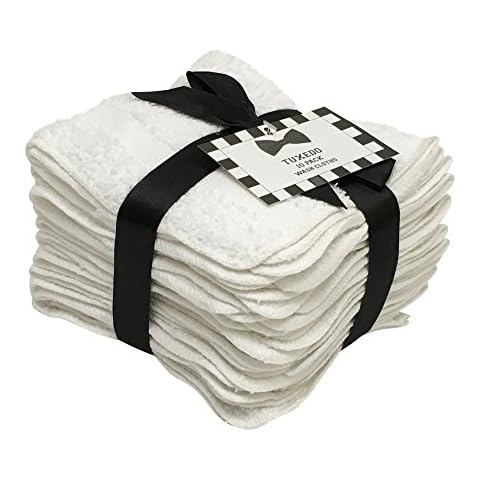 Household Bargains 10 Pack Tuxedo Wash Cloths Washcloths Cover