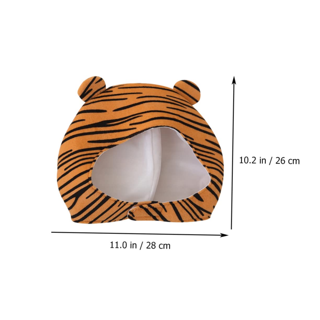 TOPBATHY 4piezas Sombrero De Peluche De Tigre Divertido Para Fiestas Accesorio De Disfraz Para Carnaval y Cosplay Diseño De Animal Material Suave y Cómodo