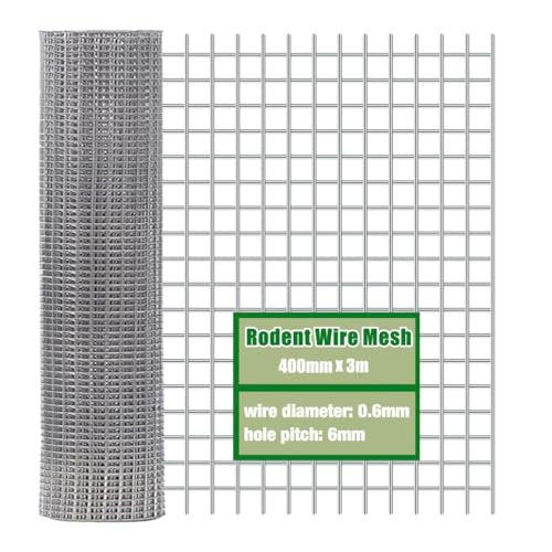 Rodent Proofing Wire Mesh 400mm x 3m,Galvanised Wire Mesh- Keep Rats Out & Protect Your Home, Wire Mesh Roll for Garden and DIY Project,Rat Proof Mesh Sheet-Easy to Install - Maintenance-Free