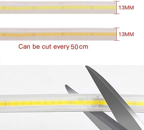 Miniatura 8 de SUYOOULIN Tira de luces LED 62 pies623ft AC110-130 V de alta densidad 360 LEDsM COB 68000 LM súper brillante regulable impermeable cuerda de luz LED