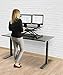 TechOrbits Standing Desk Converter - 32 Inch Adjustable Sit to Stand Up Workstation, Particle Board, Dual Monitor Desktop Riser with Keyboard Tray, for Home Office Laptop, Black 32