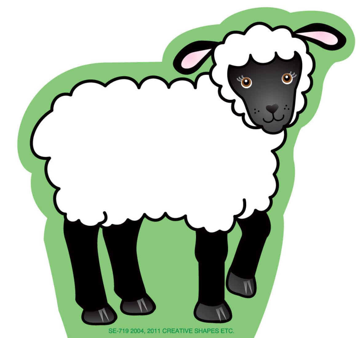 SHAPES ETC. Lamb Mini Notepad 3in 35Sht Barnyard Animals Cute Notes Farm Animal Crafts VBS Messages Reminders School Decor Bulletin Boards Creative