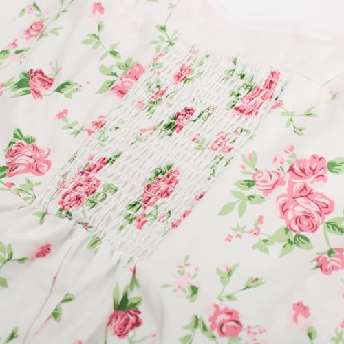 Image of Belle Poque Vintage Floral Dress for Women 2026 Summer A-line Sleeveless Flowy Midi Elegant Wedding Guest Cocktail Dress