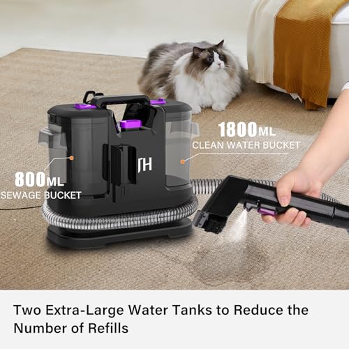 Carpet Cleaner & Spot Cleaner, Handheld Carpet Cleaner Machines | Upholstery Cleaner | Clean Up Spills & Pet Messes from Carpets, Sofa, Stairs, Upholstery & Car Seats - Image 3