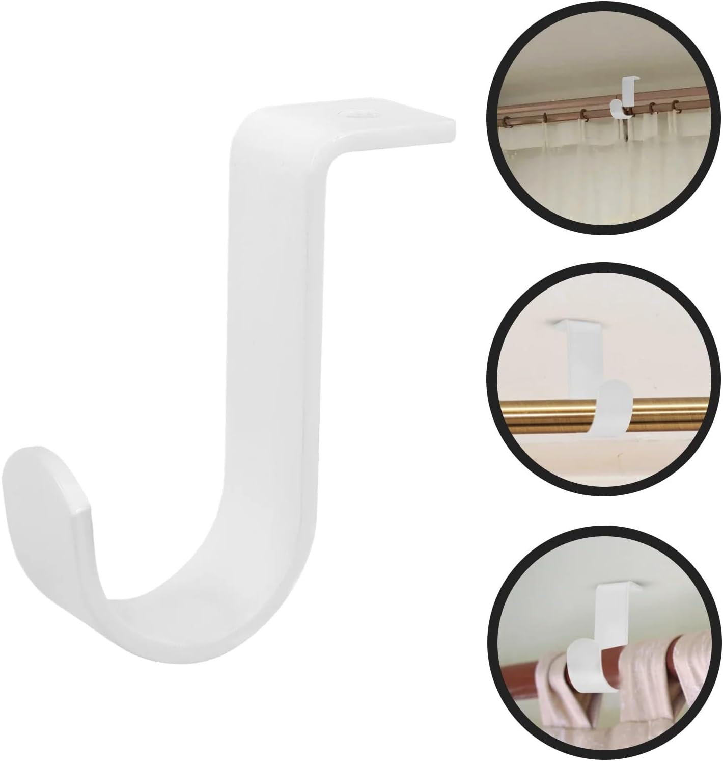 Closet Rod Brackets 12Pcs Curtain Rods Accessories Clothes Hanging Rack Window Hardware Holders for Closet Bathroom