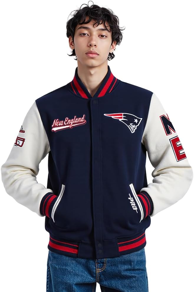 Pro Standard Mens NFL Script Tail Varsity Jacket