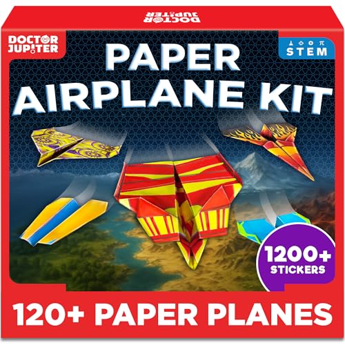 Doctor Jupiter Paper Airplane Book Kit for Kids Ages 6+ | Make & Fly 120+ Paper Airplanes with 1200+...