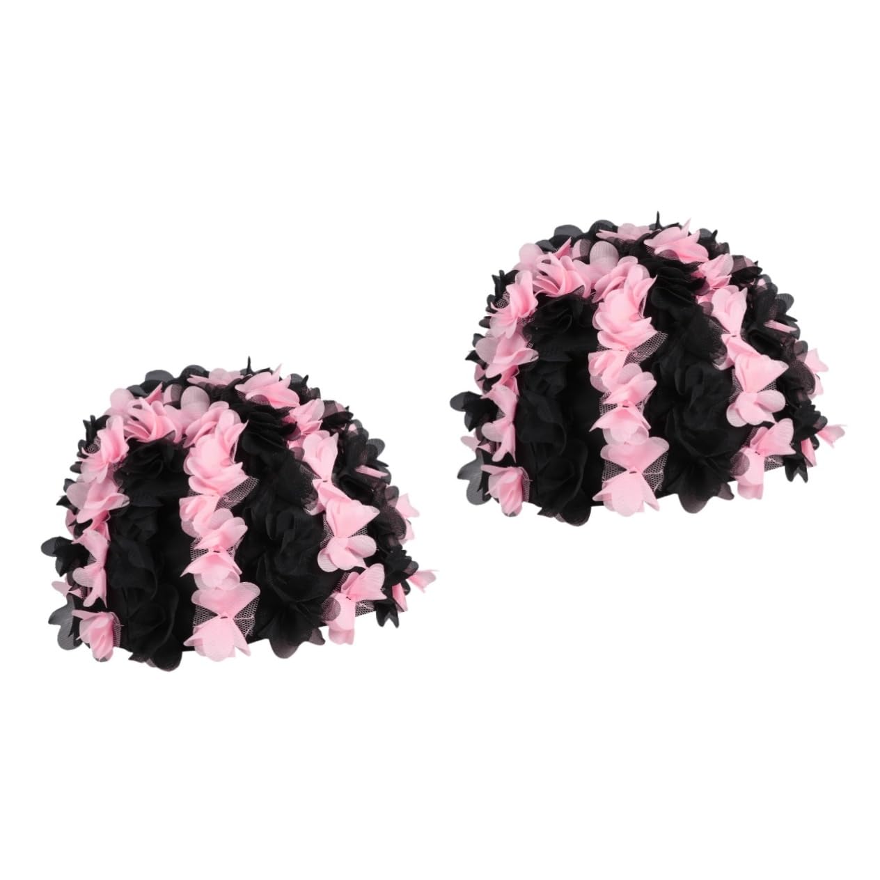 VANZACK 2piezas Gorro De Natación Forma De Diseño Elegante Material y Cómodo para Adultos Color Negro y Gorro Multifuncional