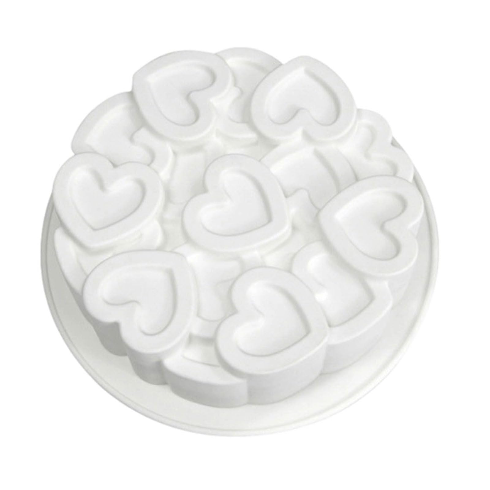 Qusinfc Cake Pan Nonstick Silicone Molds for Mousses Dessert Bakewares Perfect for Valentines Day and Parties Elastomer Cast