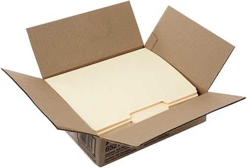 Miniatura 7 de Pendaflex Carpetas de archivos tamaño carta 8-12 x 11 pulgadas Manila clásica pestañas de corte 13 en posiciones izquierda derecha central 100 por